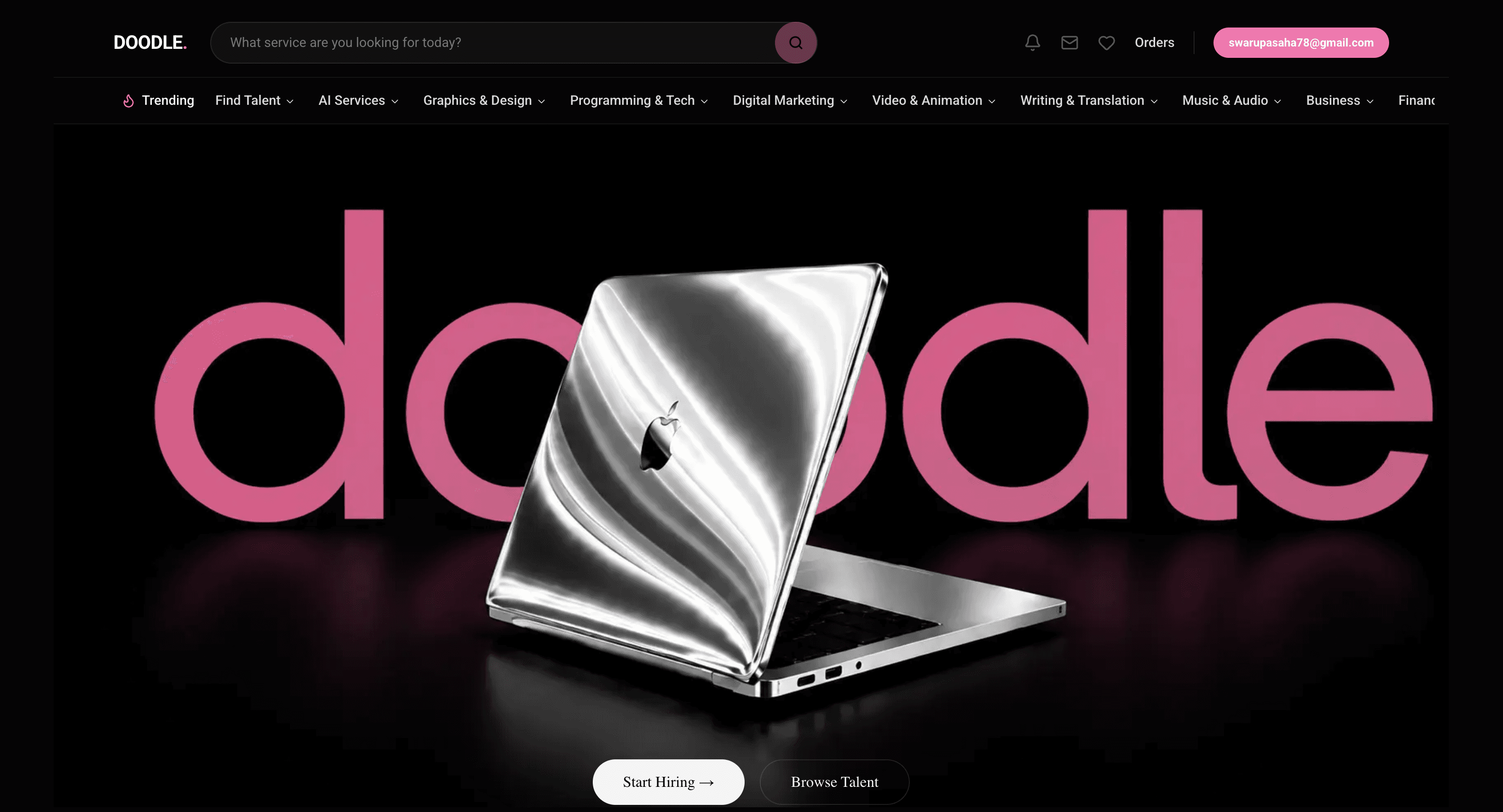 Screenshot of Doodle